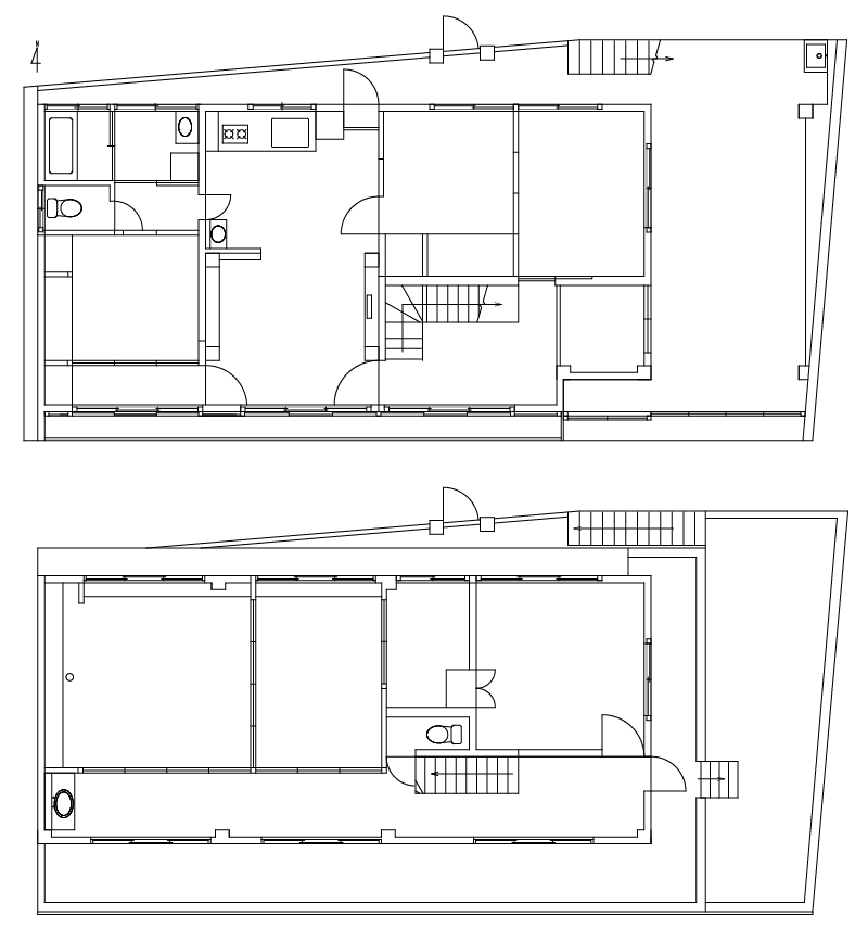 2階建ての間取り図